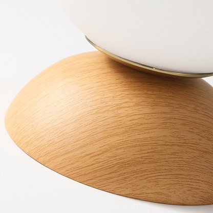 Japanese Glob LED Ceiling Pendant Light | 6.3 X 10.6 in | Sleek Metal Frame with Glass Globe | Burlywood Accent | Brick by Brick