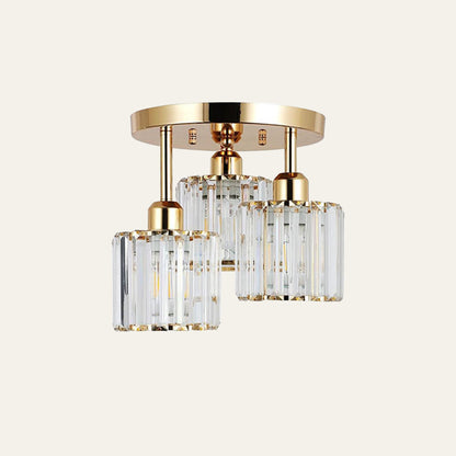 Crystal Elegance Ceiling Light | Semi-Flush Mount | 9.8 in x 10.2 in | Refined Home Ambiance | Brick by Brick