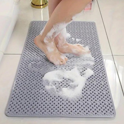 Non Slip Bathtub Mat | Anti-Mold PVC Bath & Shower Safety Mat with Drain Holes | Brick by Brick