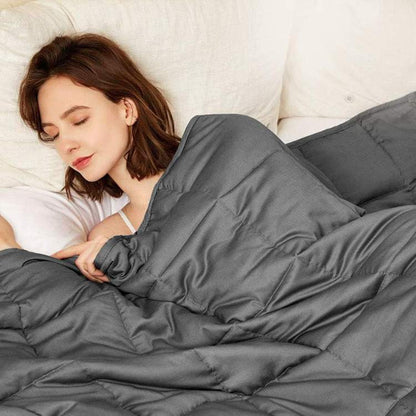 Weighted Blanket | 47 - 79 in | Therapeutic Calm Sleep Aid | Premium Fabric and Glass Beads | Brick by Brick