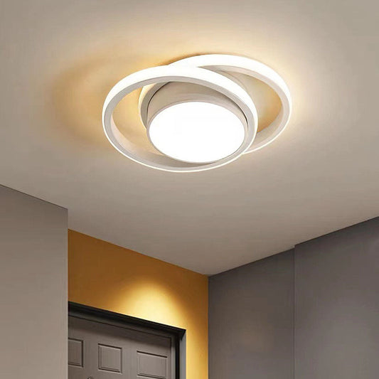Double Ring LED Ceiling Lamp | 10.6in Diameter | Sleek Minimalist Design | Modern Home Accent | Brick by Brick