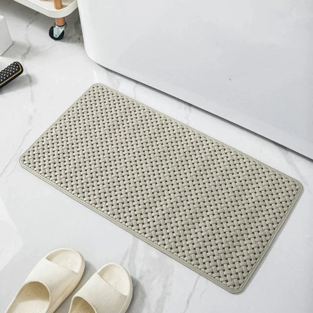 Non Slip Bathtub Mat | Anti-Mold PVC Bath & Shower Safety Mat with Drain Holes | Brick by Brick