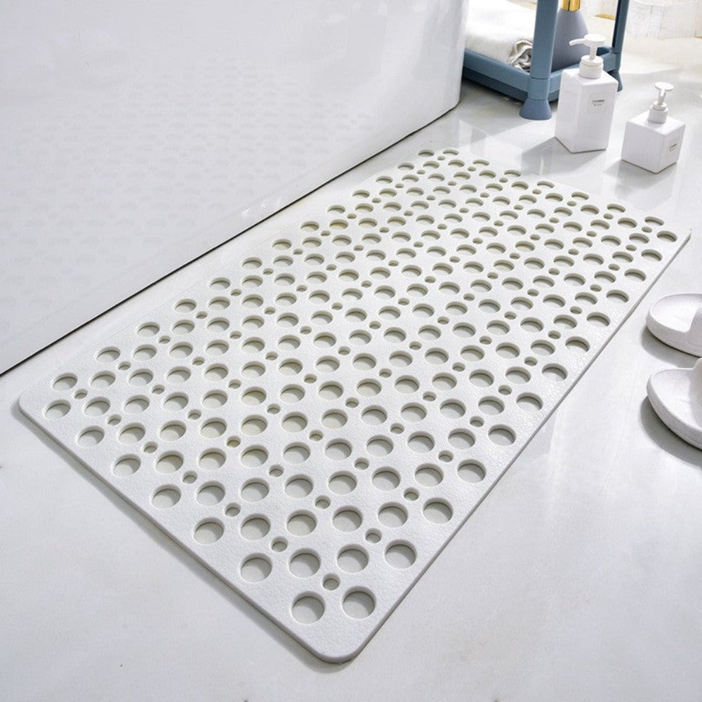 Anti-Slip Shower Mat | Rectangular PVC Bath Safety Mat with Drain Holes for Bathroom | Brick by Brick
