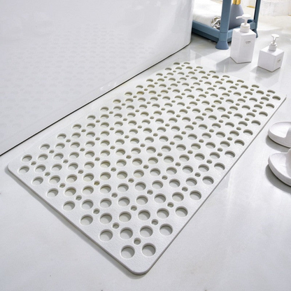 Anti-Slip Shower Mat | Rectangular PVC Bath Safety Mat with Drain Holes for Bathroom | Brick by Brick