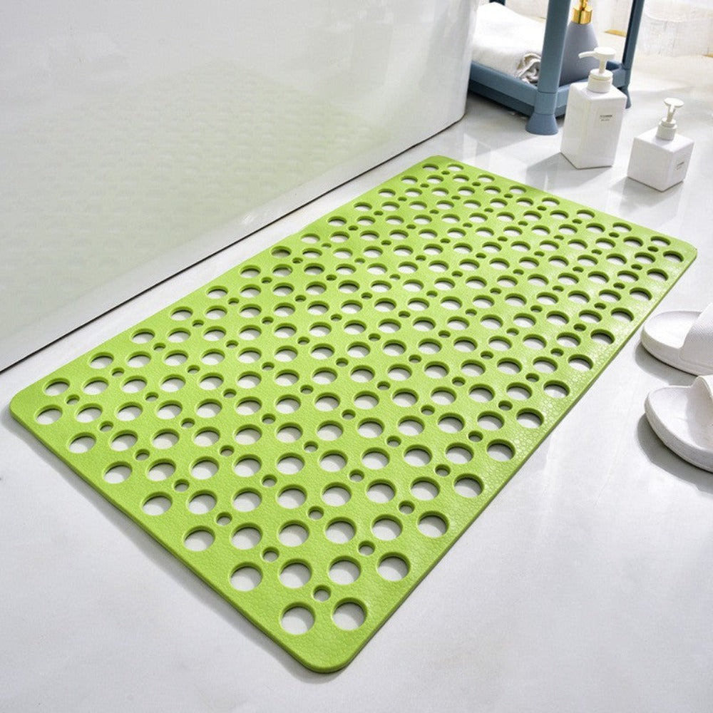 Anti-Slip Shower Mat | Rectangular PVC Bath Safety Mat with Drain Holes for Bathroom | Brick by Brick