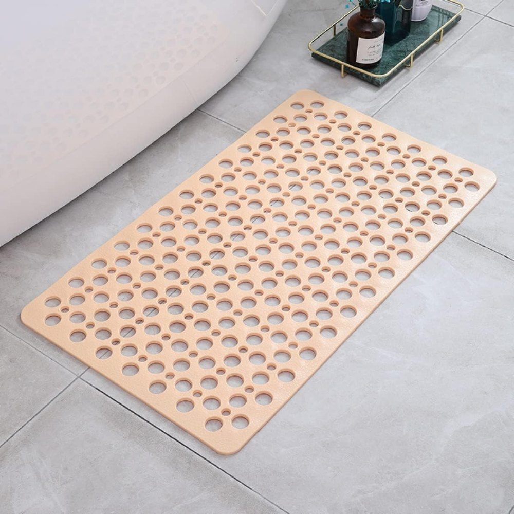 Anti-Slip Shower Mat | Rectangular PVC Bath Safety Mat with Drain Holes for Bathroom | Brick by Brick