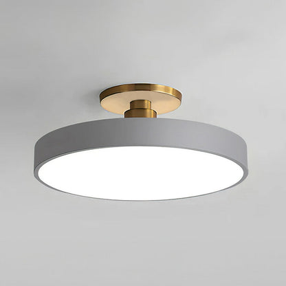 Flush Round Ceiling Light | Modern LED Fixture | Soft Glow | Metal & Acrylic
