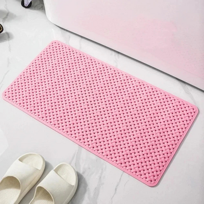 Non Slip Bathtub Mat | Anti-Mold PVC Bath & Shower Safety Mat with Drain Holes | Brick by Brick