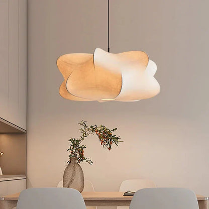 Wabi Sabi Pendant Lamp | 15.7 - 23.6 in | Japanese Silk Shade | Modern Minimalist | LED E27 Compatible | Brick by Brick