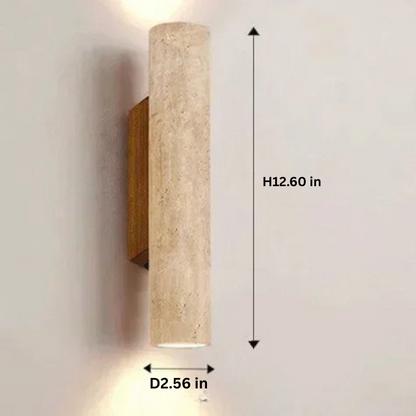 Modern Stone Wall Lamp | 6.3-12.6 x 2.56 in |LED E27 Light Fixture | Warm to Cool Lighting | Brick by Brick