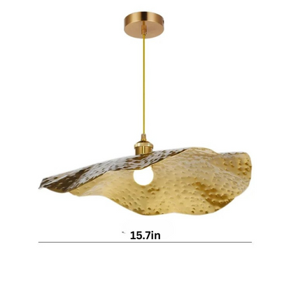 Zen Lotus Leaf Pendant Lamp | 12 - 19.7 in | Iron & Aluminum | E27 LED Hanging Light | Modern Chinese Style | Brick by Brick