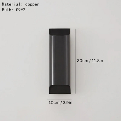 Contemporary Brass Wall Sconce | 3.9 or 11.8 | LED Lamp with Sculptural Shade | Adjustable Lighting | Brick by Brick