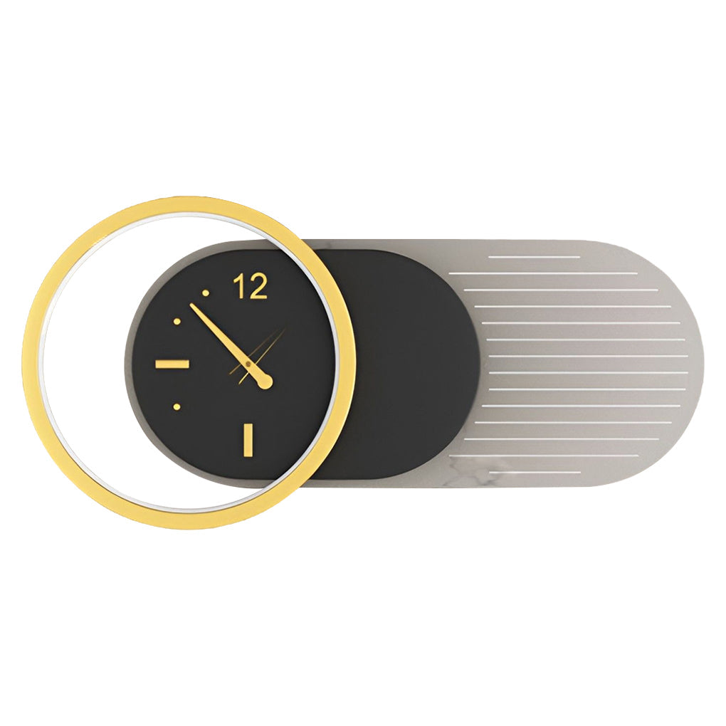 Wall Clock | Led Light | Silent Movement | Ambient Glow | Creative Modern Design