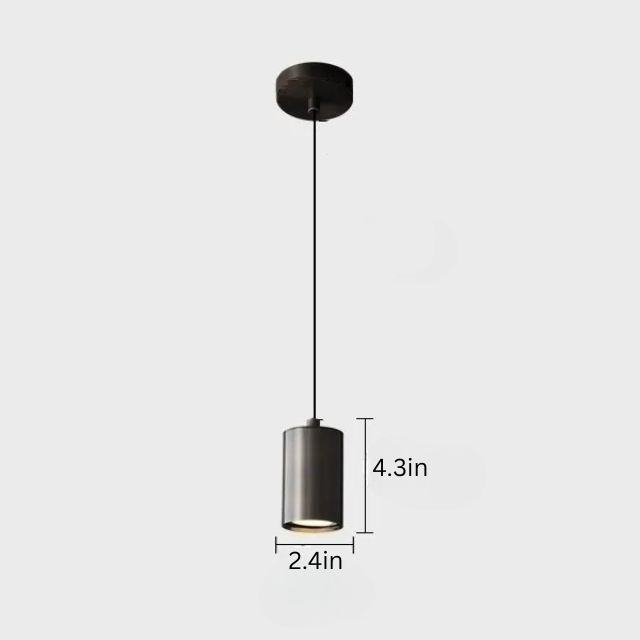 Modern Pendant Lamp | 2.4 x 4.3in | Nordic Minimalist LED Iron Light | Bedroom Living Room Ceiling Fixture | Brick by Brick