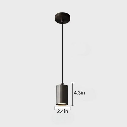 Modern Pendant Lamp | 2.4 x 4.3in | Nordic Minimalist LED Iron Light | Bedroom Living Room Ceiling Fixture | Brick by Brick