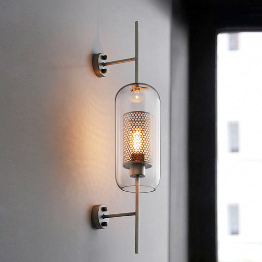 Modern Glass Ball Wall Light | Single Bulb Sconce | Iron & Glass Fixture | Brick by Brick