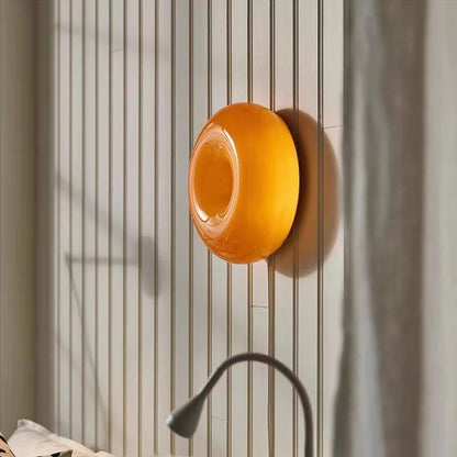 Donut Wall Lamp | Modern LED Glass Wall Light | 11.8 in | Dimmable 3-Color Fixture | Brick by Brick