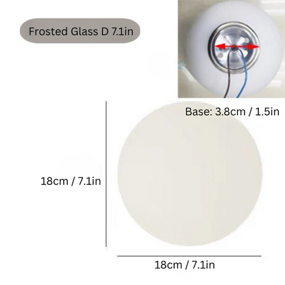 Bauhaus Glass Wall Lamp | 5.9 or 7.1 in | Milky White Round Globe Light | Bedside Bathroom Living Room | Brick by Brick