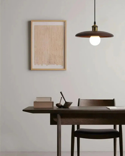 Ceiling Pendant Light | Slim Wood Shade | Japandi Zen | Minimalist Design