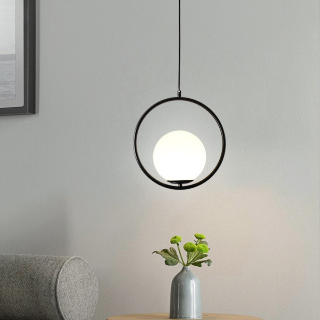Scandinavian Pendant Lamp | 15.7 x 7.8 in | Metal & Glass | Elegant Warm Illumination | Brick by Brick