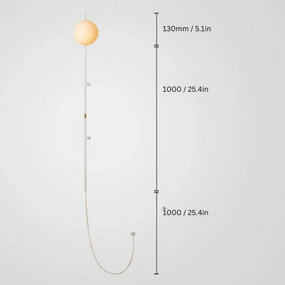 Nordic Plug-In Wall Lamp | 25.4 - 40.75 in | Minimalist LED Sconce | Adjustable Lighting | Brick by Brick