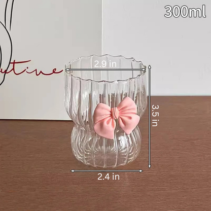Wave Glass Cup | Transparent Ripple Drinking Cup | 300ml to 650ml | Creative Mug | Brick by Brick