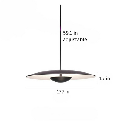 Modern Creative Chandelier | LED Ceiling Pendant Light | Black & Wood Grain Design | Adjustable Sizes | Brick by Brick
