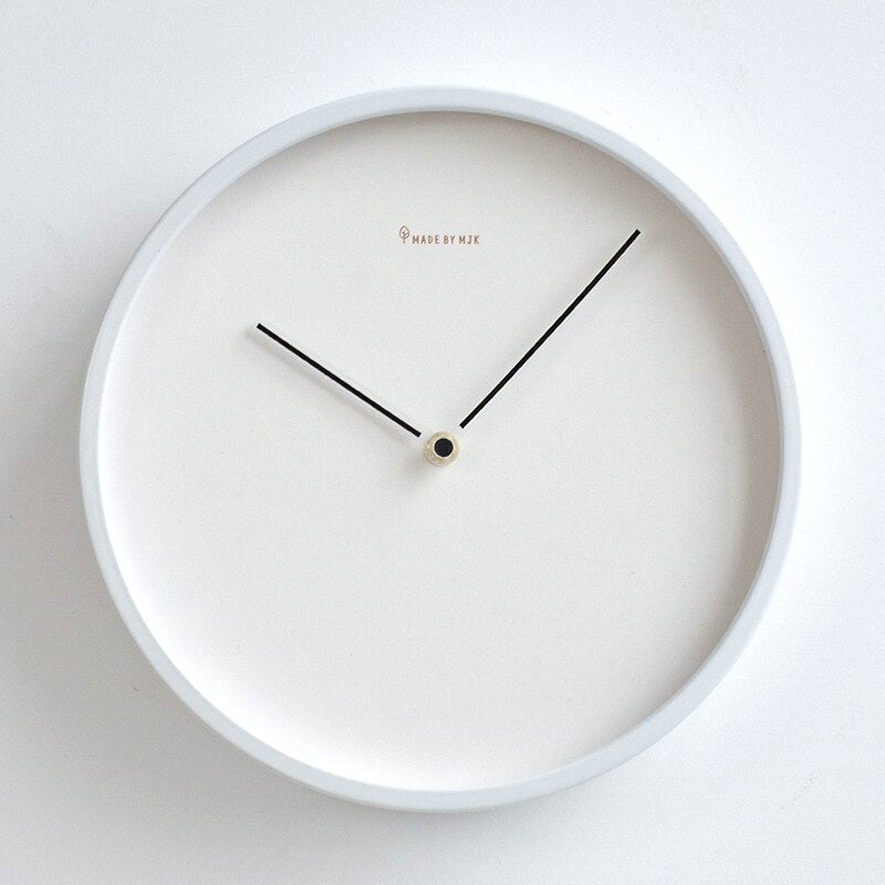Minimalist Wall Clock | 9.8 in or 11.8 in | Nordic White Wood Design | Silent Modern Timepiece | Brick by Brick