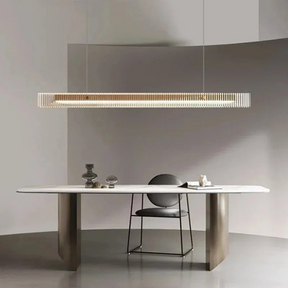 Linear Pendant Light | Modern Black & Gold | Glass Chandelier | Dining Table & Kitchen Island | Brick by Brick