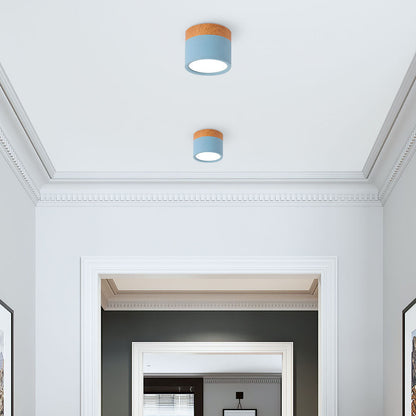Cylinder Flush Ceiling Light | H2.36–2.75 in | Compact Modern LED Fixture| Sleek Aluminum | Brick by Brick