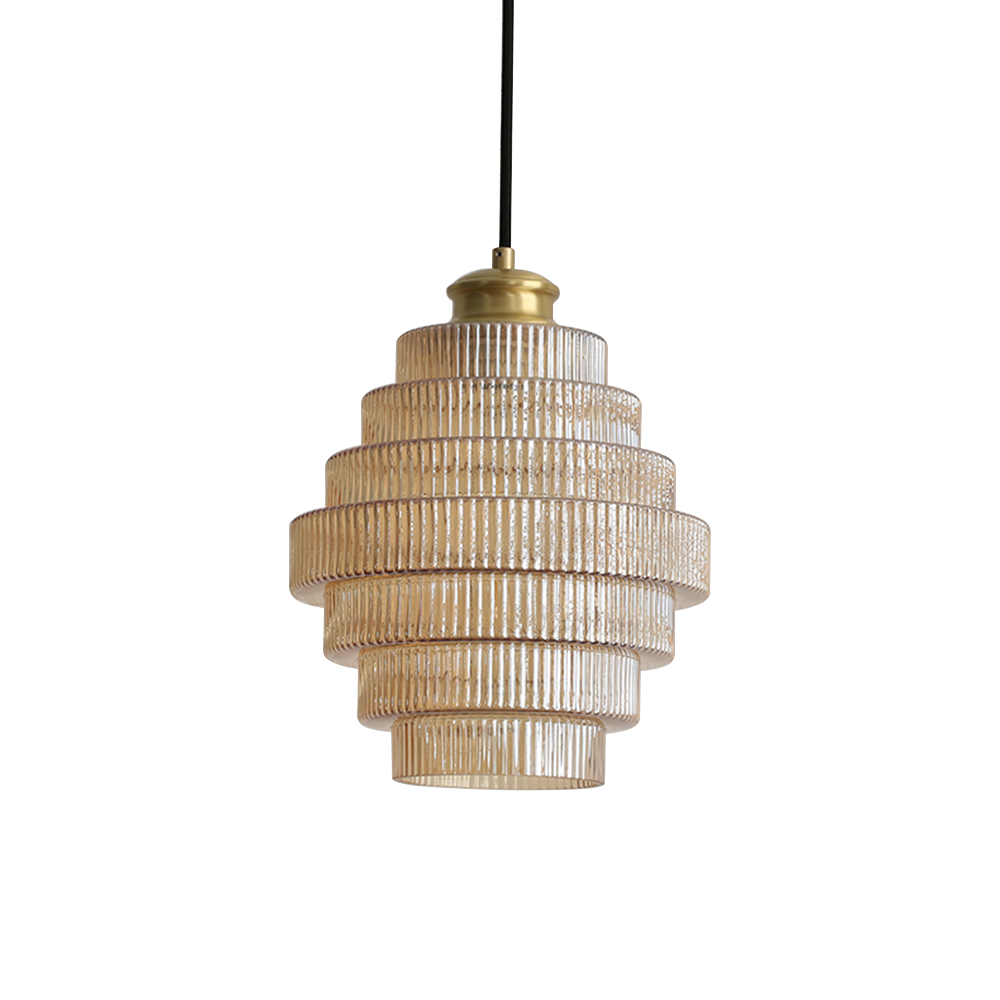 Antique Brass Pendant Light | 59.06 x 11.81 x 8.66 in | Classic Glass Shade Ceiling Light | Timeless Interior Accent | Brick by Brick