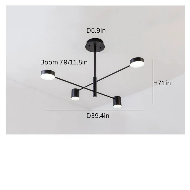 Nordic Chandelier | 4-10 Heads | Modern Black Ceiling Light | Creative Wrought Iron Fixture | LED Included | Brick by Brick