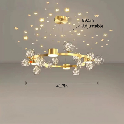 Creative LED Pendant Light | Modern Crystal Chandelier | Cord Hanging Fixture | Home & Study Lighting | Brick by Brick