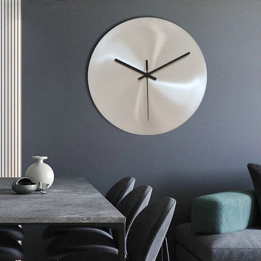 Minimalist Wall Clock | 7.9, 11.8, or 13.8 in | Brushed Stainless Steel | Sleek Modern Timepiece | Brick by Brick