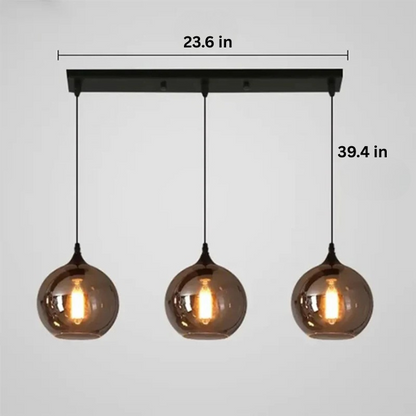 Contemporary LED Pendant Light |3-12 Heads | Glass & Iron | Remote & App Dimmable Chandelier | Brick by Brick