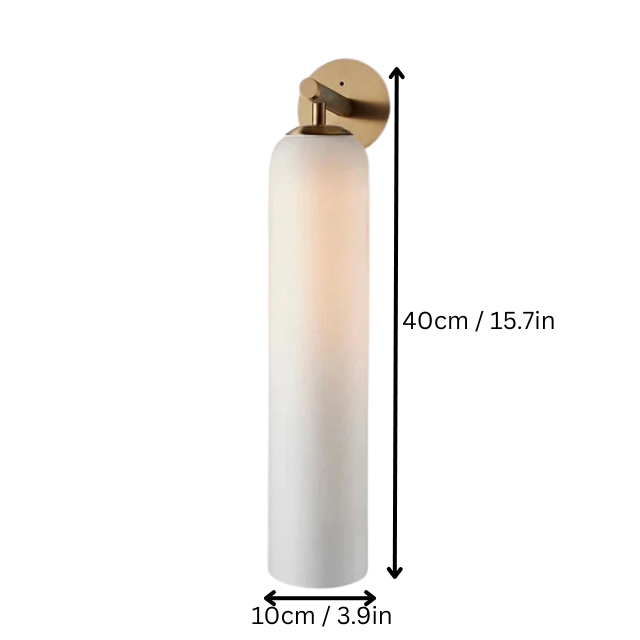 Glass Wall-Mounted Lamp | 15.7 x 3.9 in | Scandinavian Design | Ambient Lighting | Brick by Brick