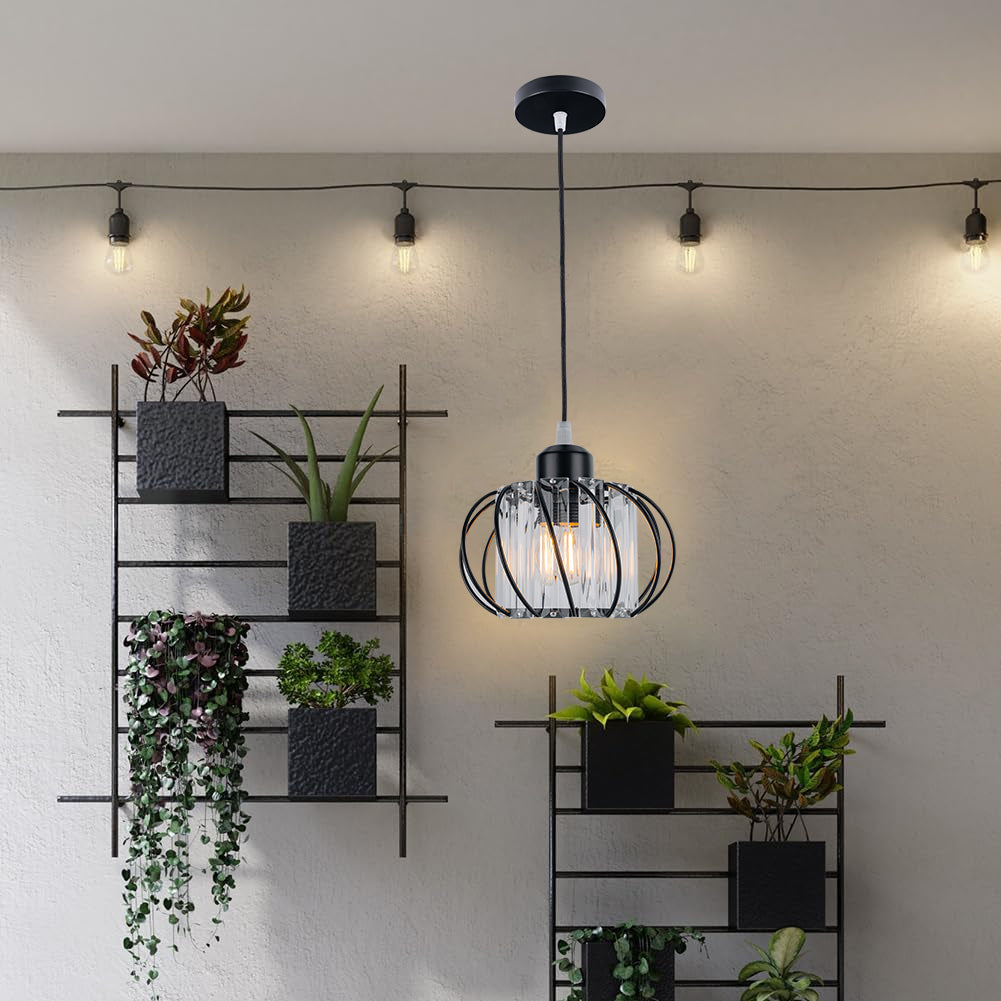 Nordic Glass Pendant Light | 6.3 in | Globular Shade | Modern Minimalist Lighting | Elegant Home Accent | Brick by Brick