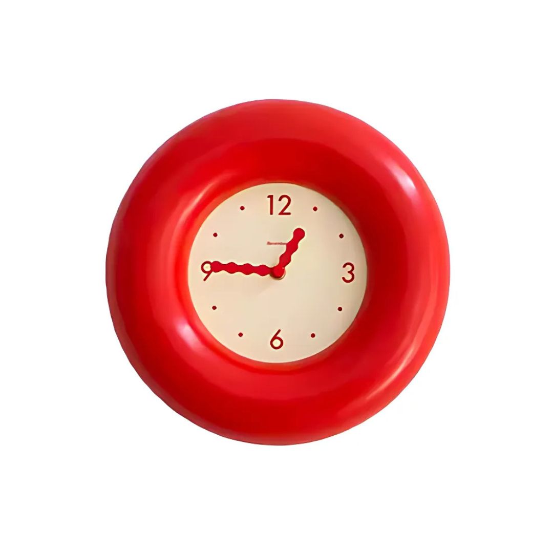 Bagel Wall Clock | 11.4 × 2 in | Silent Quartz Movement | Retro Modern Home Decor | Brick by Brick