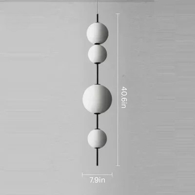Nordic Glass Pendant Chandelier | H31.5in-40.6in | LED Globe Ceiling Light | 3 or 4 Ball Adjustable Hanging Fixture | Brick by Brick