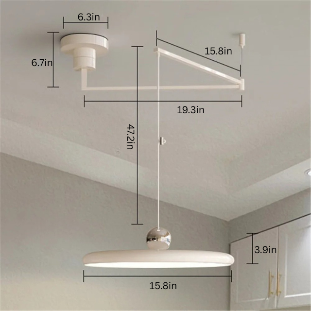 Nordic Rotatable Pendant Light | AC 90–260V | Modern Folding LED Chandelier | Adjustable Arm Ceiling Lamp | Brick by Brick