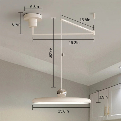 Nordic Rotatable Pendant Light | AC 90–260V | Modern Folding LED Chandelier | Adjustable Arm Ceiling Lamp | Brick by Brick