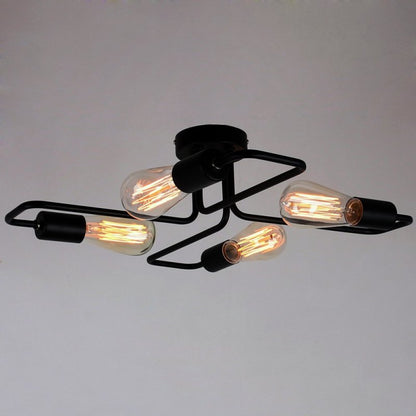 Vintage Industrial Metal Ceiling Lamp | 23.6 - 31.5 in | 4-6-8 Bulb Options | Minimalist Design | Brick by Brick