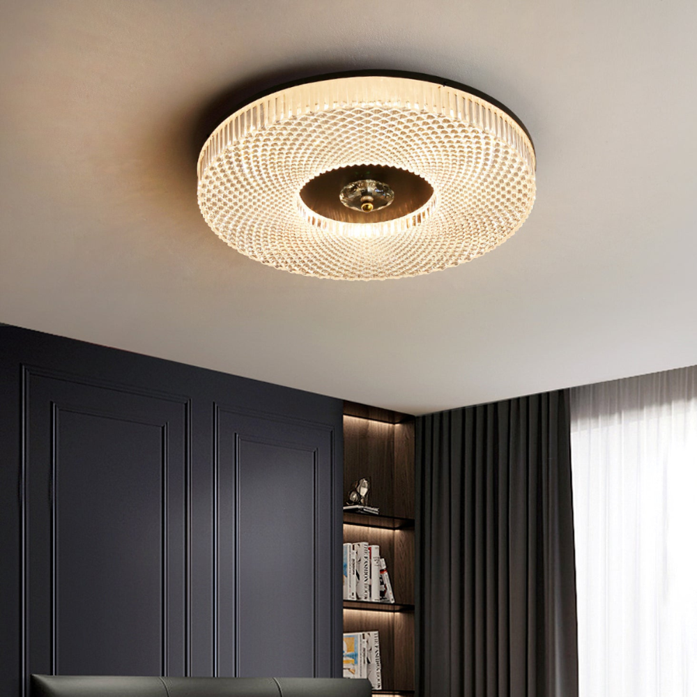 Round LED Flush Mount Ceiling Light | 15.8″ or 19.7″ | Marliyn Modern Style | White, Gold, Black | Brick by Brick