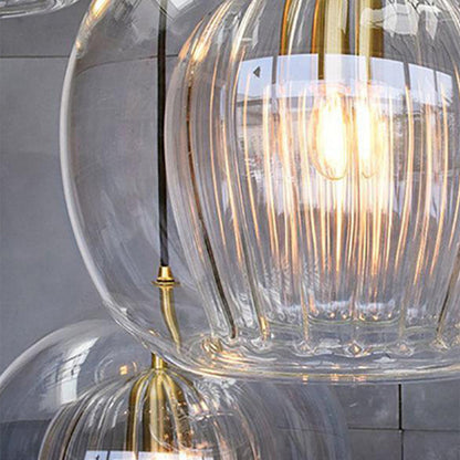 Hailie Glass Pendant Light | 5.9–9.8 in | Clear & Amber | LED Accent Lighting | Brick by Brick