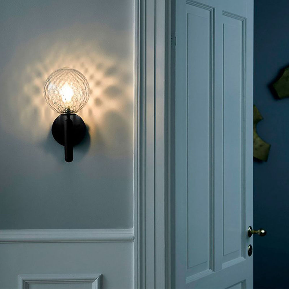 Valentina Vanity Wall Lamp | 5.5 x 6 x 12.5 in | Opalescent Glass Shade | Modern Design | Brick by Brick