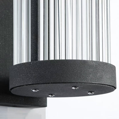 Outdoor Wall Light | Dia 5.1 x H 11.8-31.5 in | Semi-Cylindrical Black | Weatherproof | Modern Design | Brick by Brick