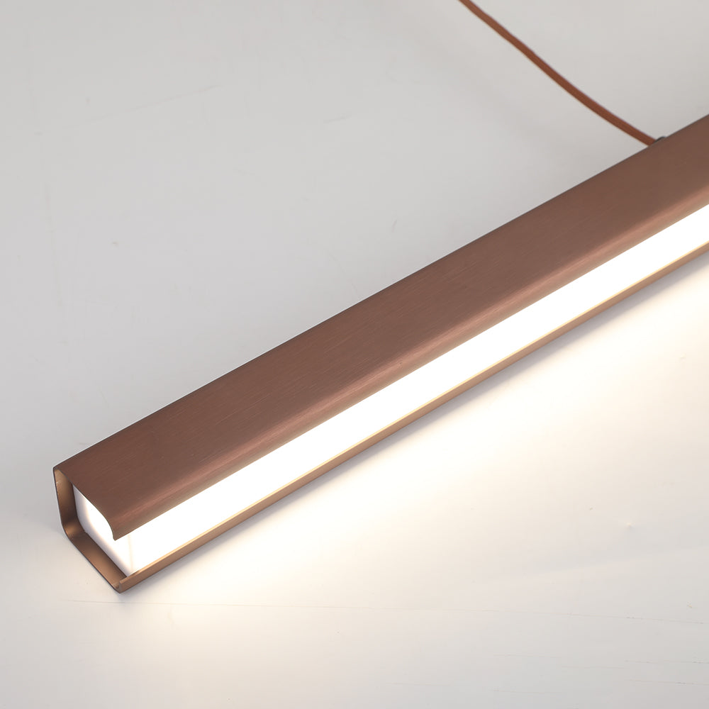 Modern LED Dining Room Chandelier | H 47.2 in | Nordic Long Hanging Fixture | Black or Gold Finish | Brick by Brick
