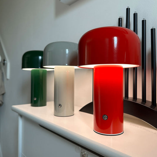 Wireless Mushroom Table Lamp | USB-C Rechargeable | 3 Brightness Levels | 8" Modern LED Light