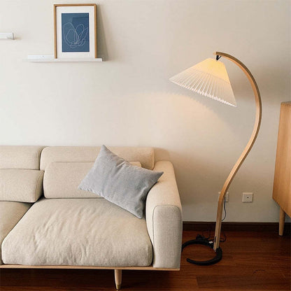 Modern Fabric Shade LED Floor Lamp | `12.6 x 20.5 x 59 in  | 12W Energy-Efficient Lighting | Brick by Brick