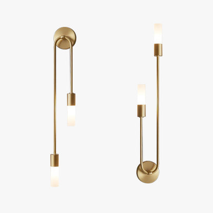 Contemporary Gold LED Wall Light | 3.9 x 29.6 in | Indoor Hallway & Staircase | Set of 2 | Brick by Brick